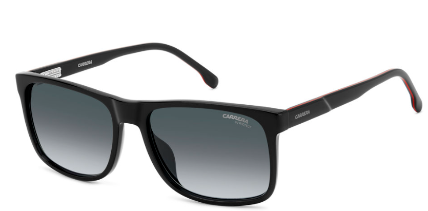 Carrera C FLEX 01/G/S OIT Black Red/Dark Grey Rectangle Men's Sunglasses