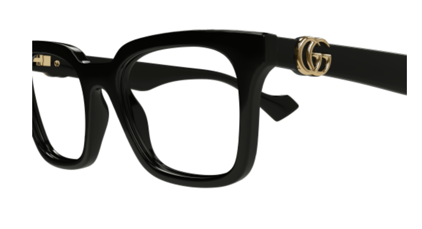 Gucci GG1728O 001 Black Square Cat Eye Women's Eyeglasses