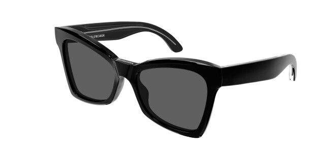 Balenciaga BB0231S 001 Black/Grey Cat-Eye Women's Sunglasses