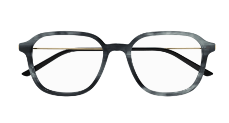 Gucci GG1576O 003 Grey/Gold Square Men's Eyeglasses