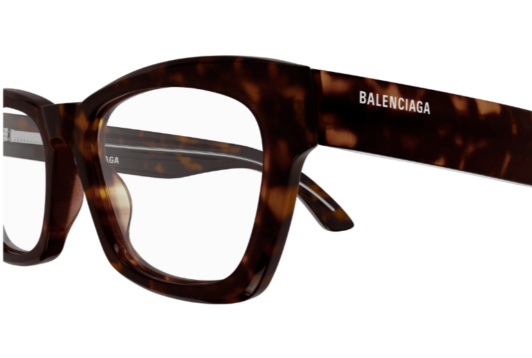 Balenciaga BB0242O 002 Havana Squared Men's Eyeglasses