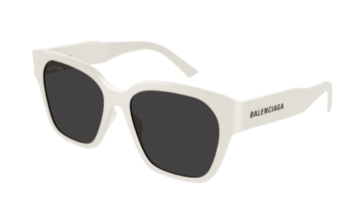 Balenciaga BB0215SA 003 Ivory/Grey Square Men's Sunglasses