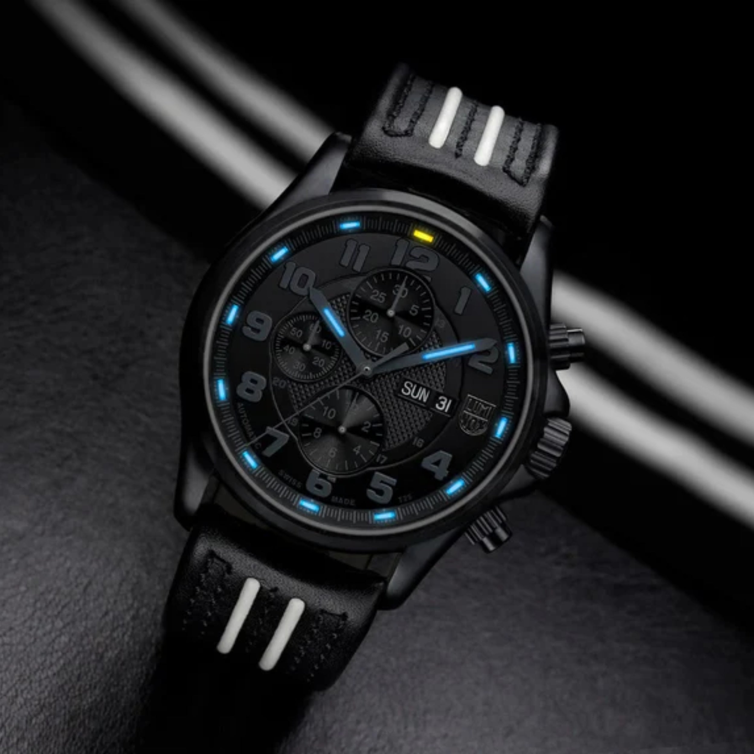 Luminox Field Valjoux Chronograph 47mm Black Plated Field Men's Watch Limited Edition