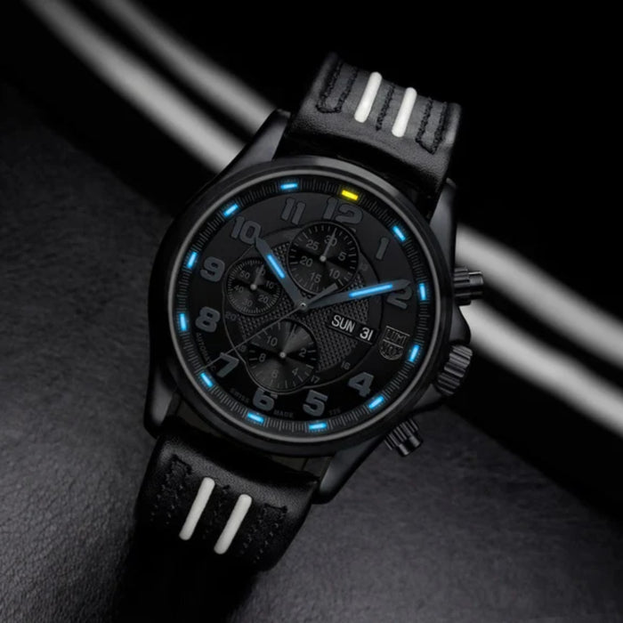 Luminox Field Valjoux Chronograph 47mm Black Plated Field Men's Watch Limited Edition