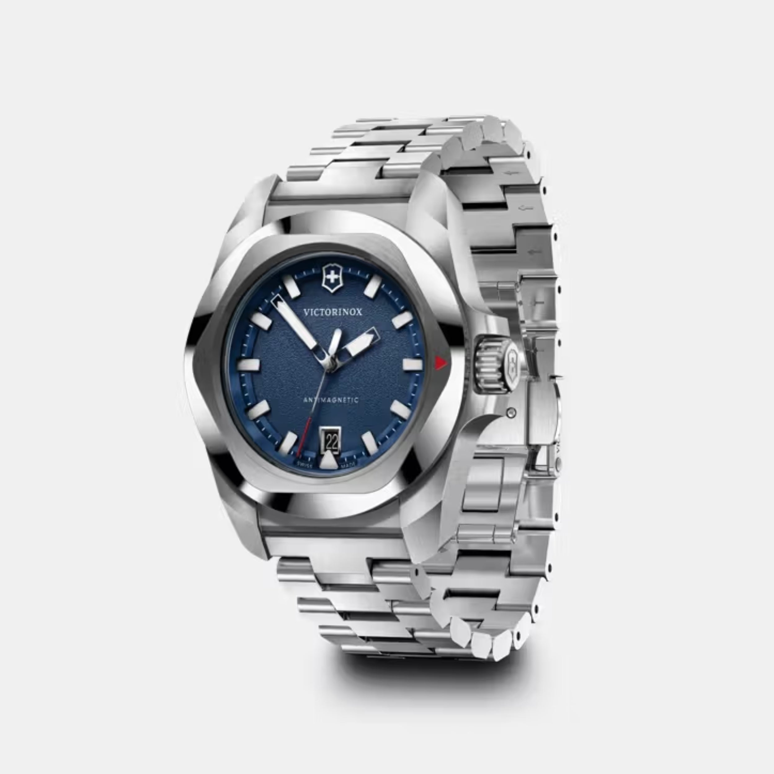 Victorinox I.N.O.X. Quartz Blue Dial Stainless Steel Men's Watch 242031