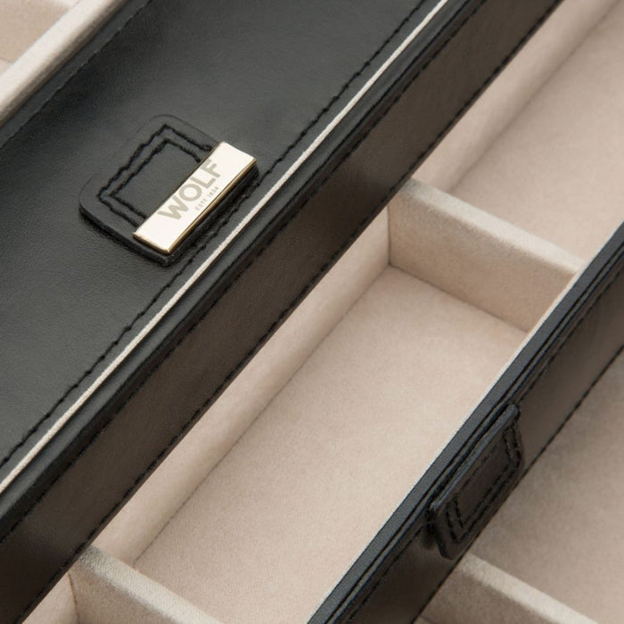 Wolf Caroline Black Large Jewelry Case 329671