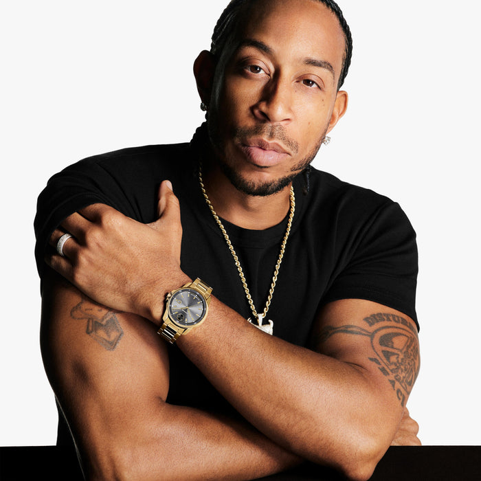 Movado Bold Verso Automatic Gunmetal Dial Gold Men's Watch 3600964