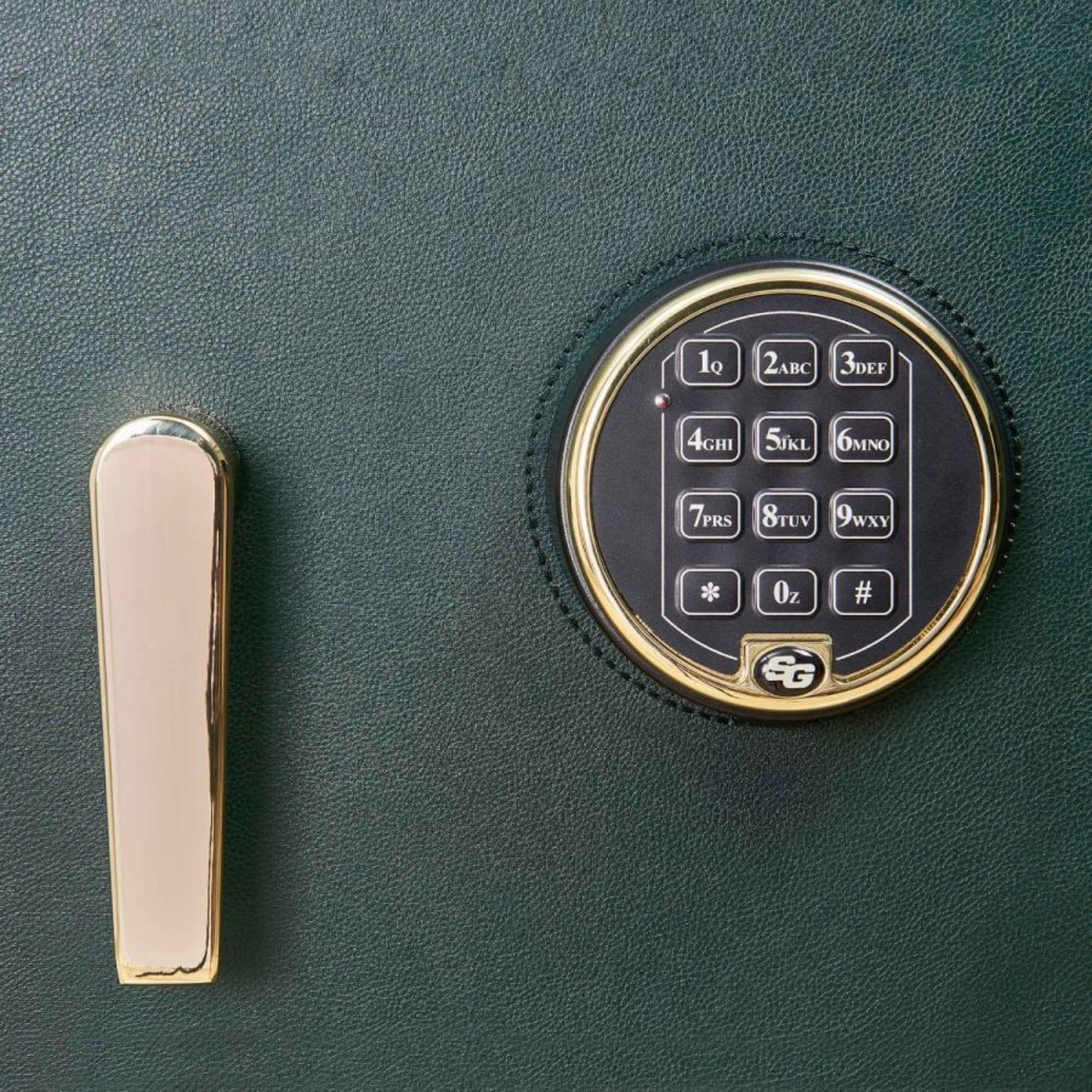 Wolf Athos Green Vegan Leather 8 Piece Watch Winder and Jewelry Safe 4900843