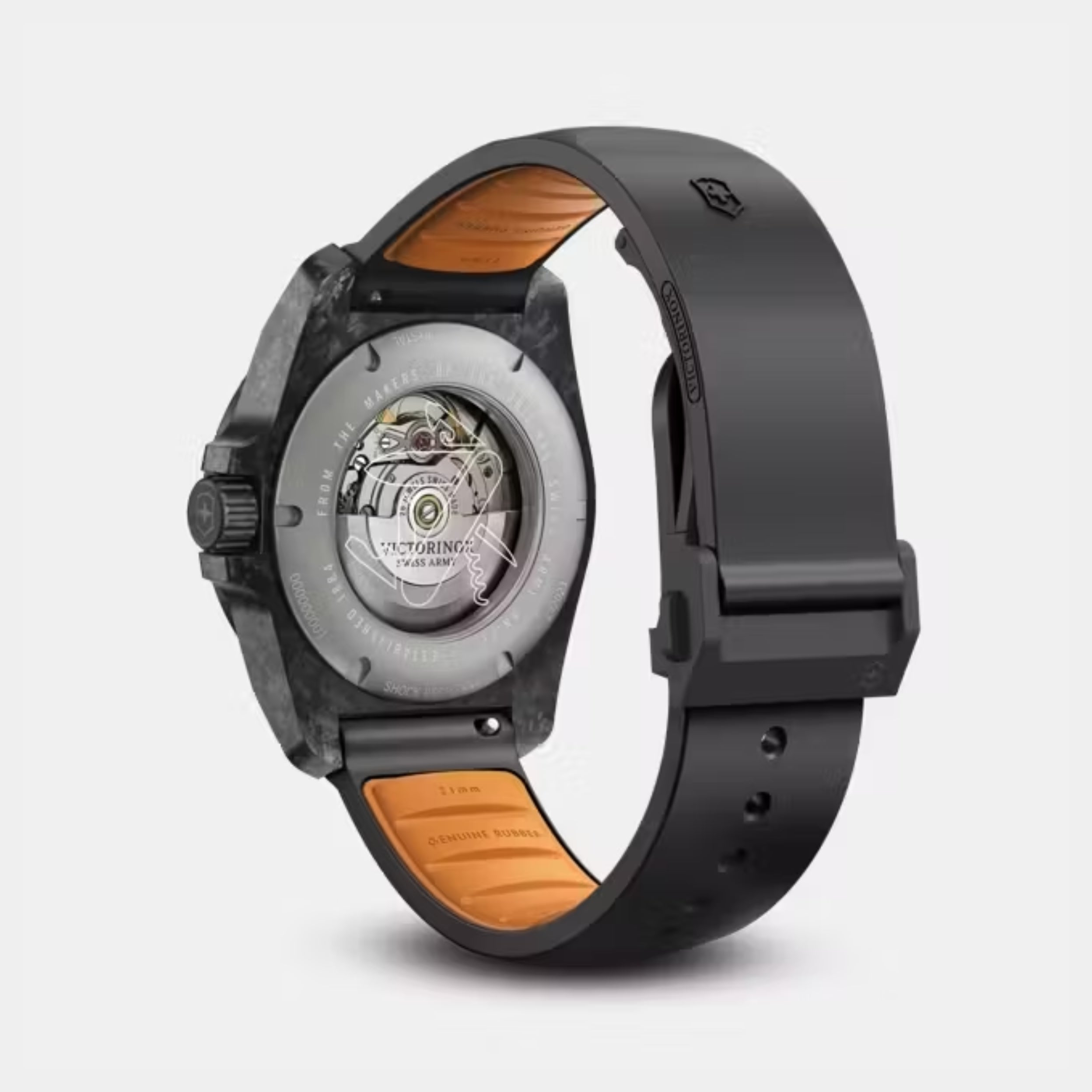 Victorinox I.N.O.X. Automatic Matt Black Dial With Titanium Caseback Men's Watch 242023.1