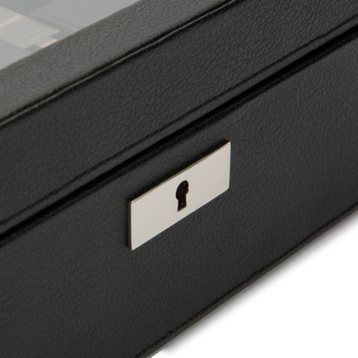 Wolf Roadster 15 Piece Black Vegan Leather Watch Box 477756