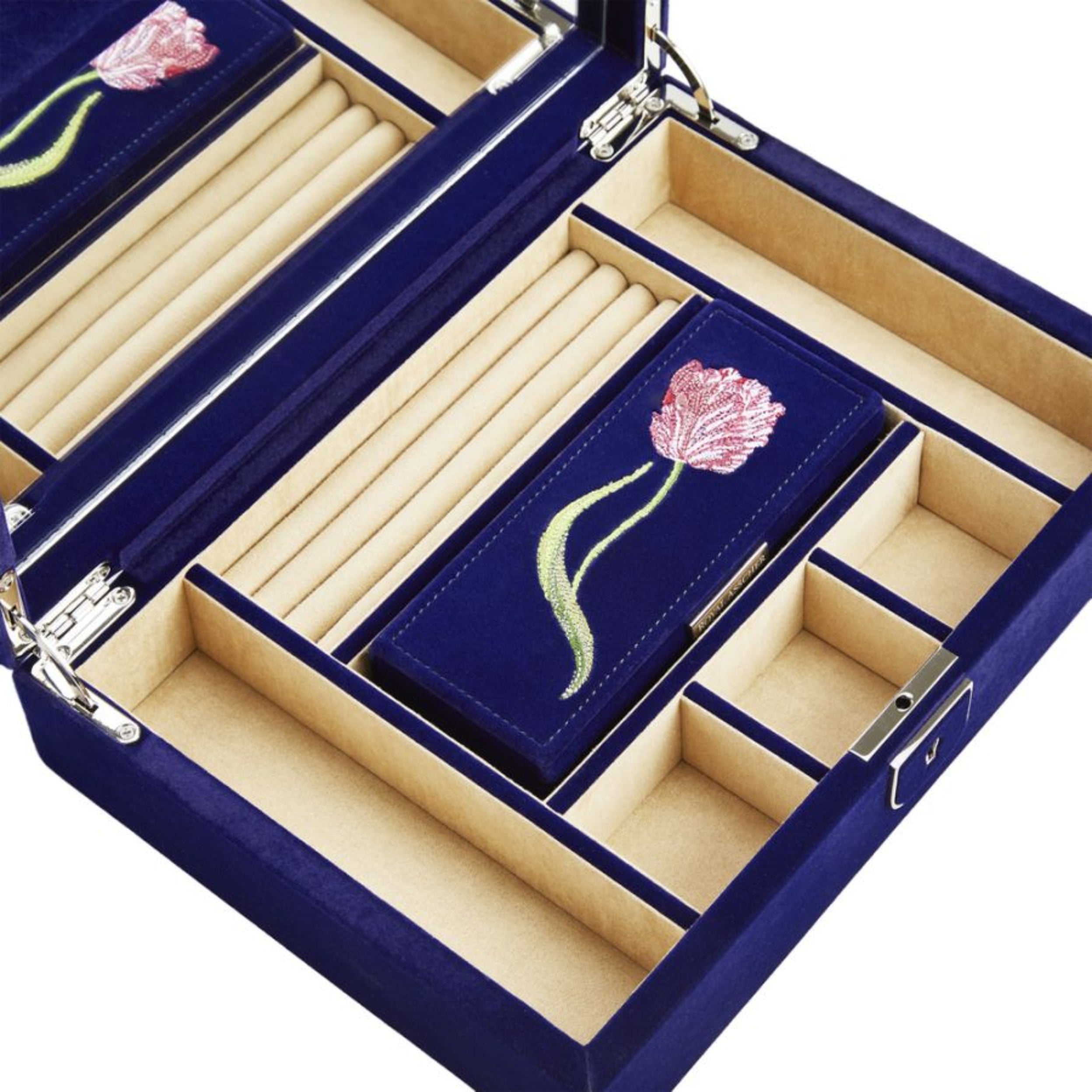 Wolf Royal Asscher Blue Medium Jewelry Box 394001