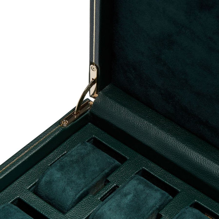 Wolf British Racing 10 Piece Green Watch Box with Storage 792841