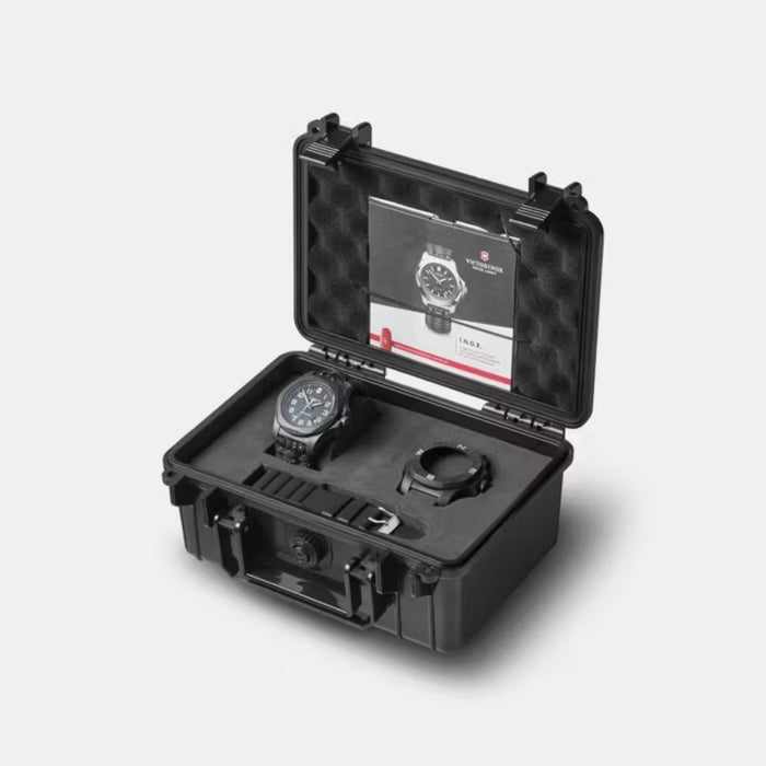 Victorinox I.N.O.X. Carbon Matt Black Dial With Paracord Strap Men's Watch 241859