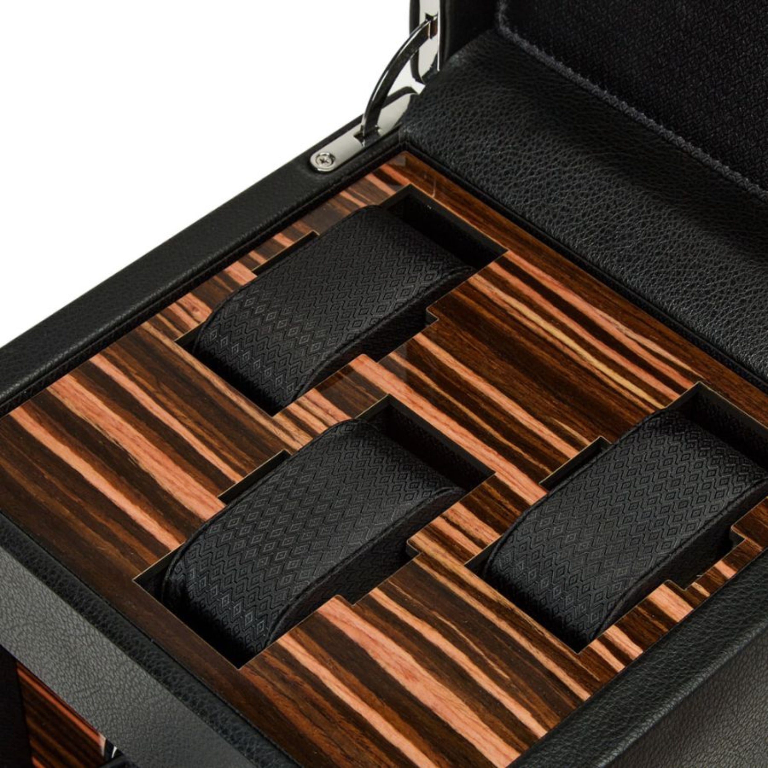 Wolf Roadster Single Polished Wood Watch Winder With Storage 457156