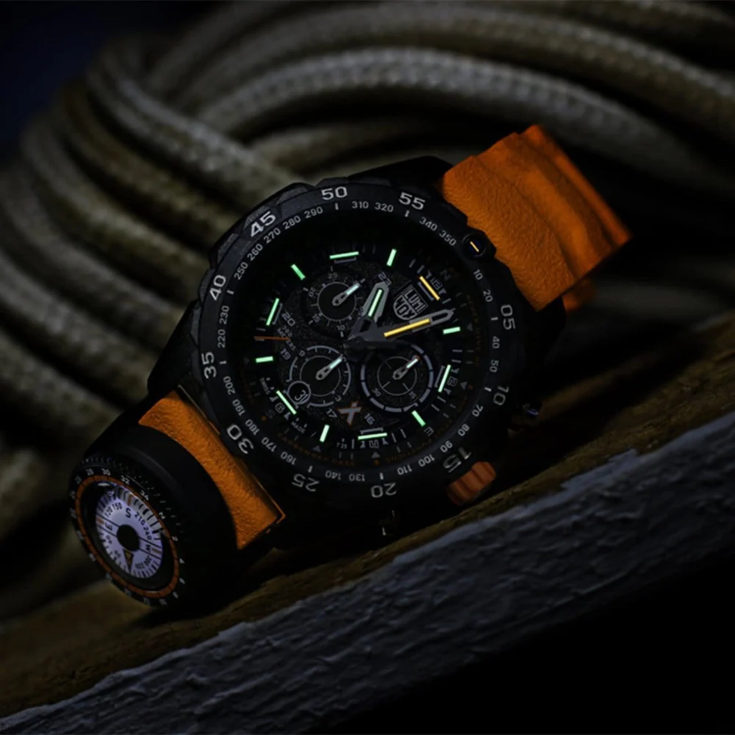 Luminox Bear Grylls Survival 45mm Chronograph Black Dial Outdoor Men's Watch Xb.3749