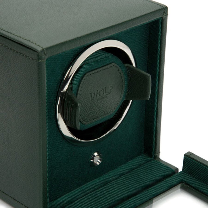 Wolf Cub Single Green Watch Winder with Cover 461141