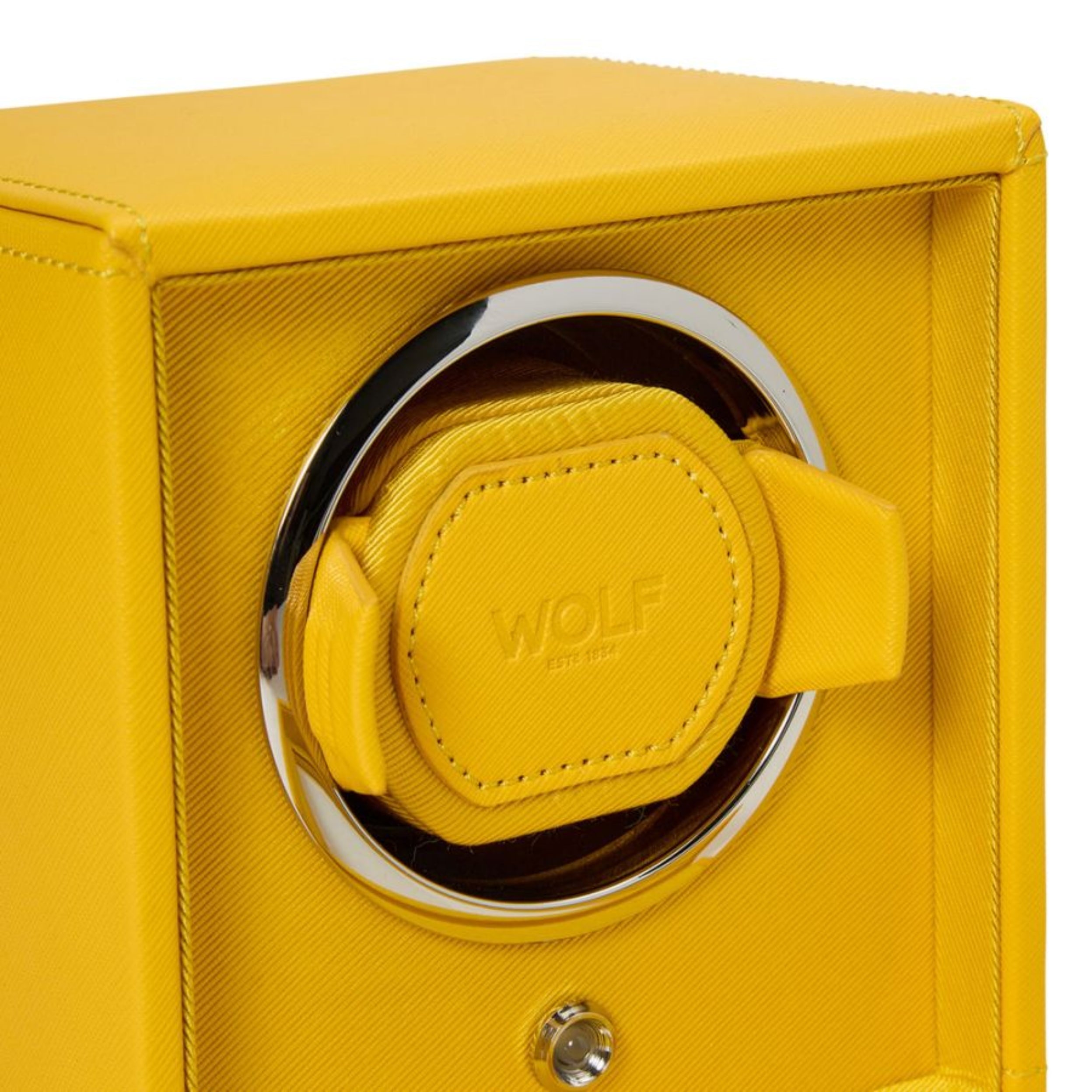 Wolf Cub Single Yellow Watch Winder with Cover 461192