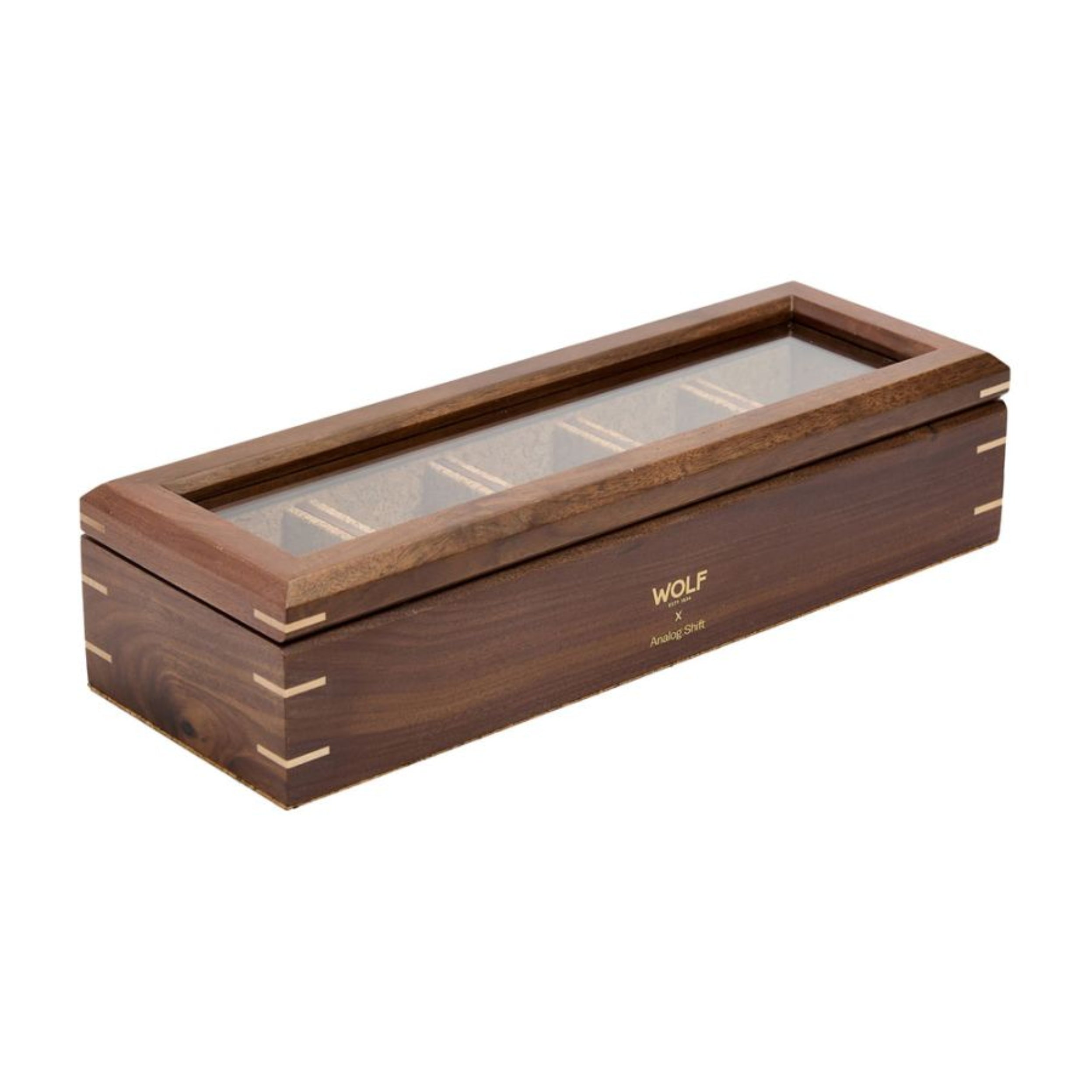 Wolf Analog: Shift Walnut Flatiron II 5-Piece Watch Box 710212