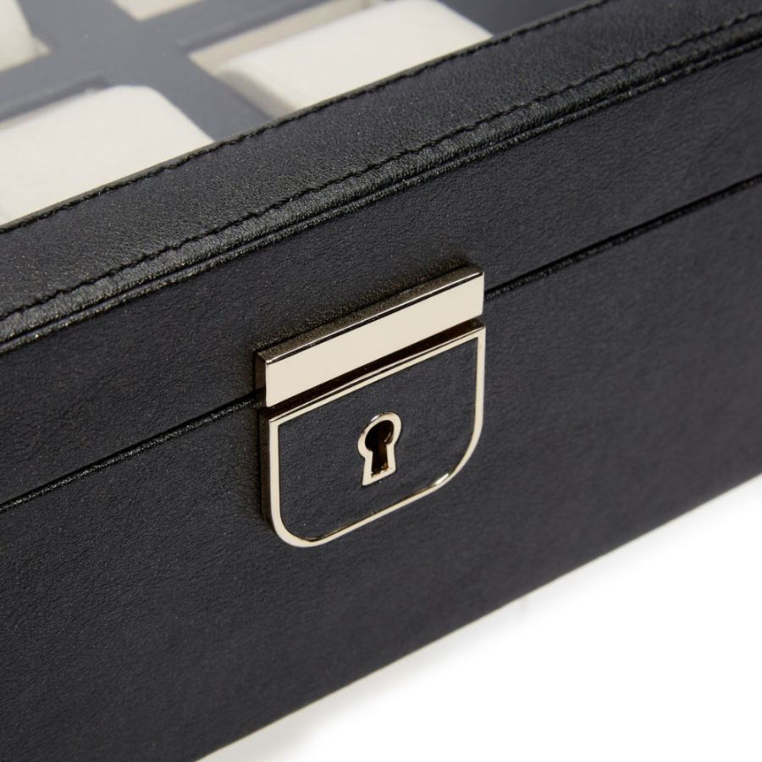 Wolf Palermo 6 Piece Black Anthracite Leather Watch Box 213802