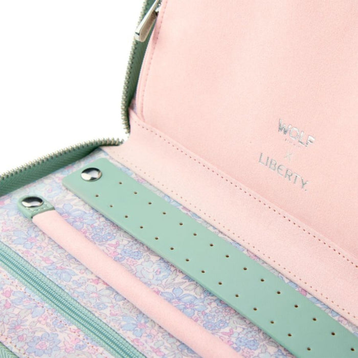 WOLF X LIBERTY All Over Ianthe Sage Green Travel Jewelry Portfolio 381451