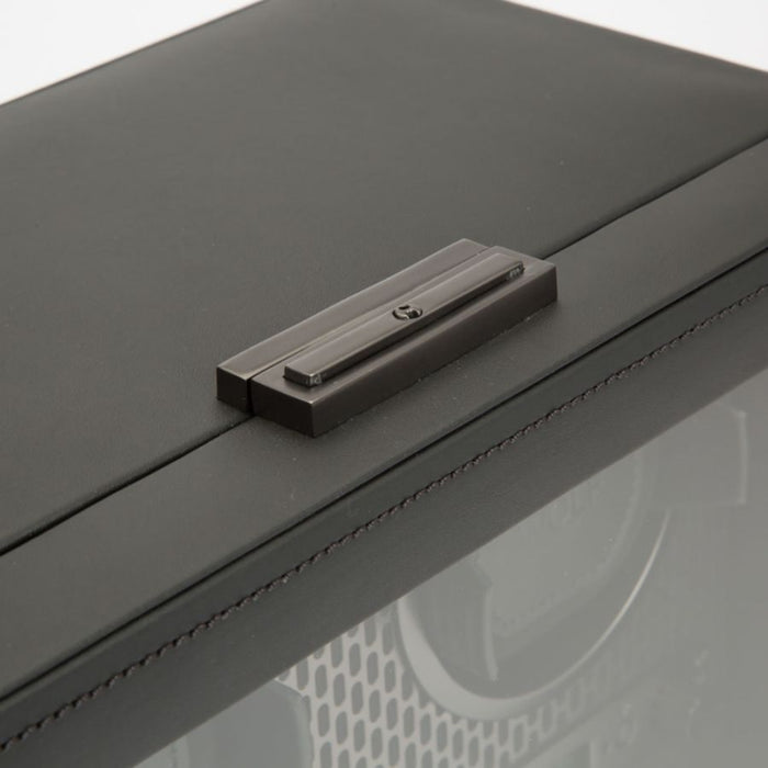 Wolf Axis Powder Coat Vegan Leather 4 Piece Watch Winder 469503