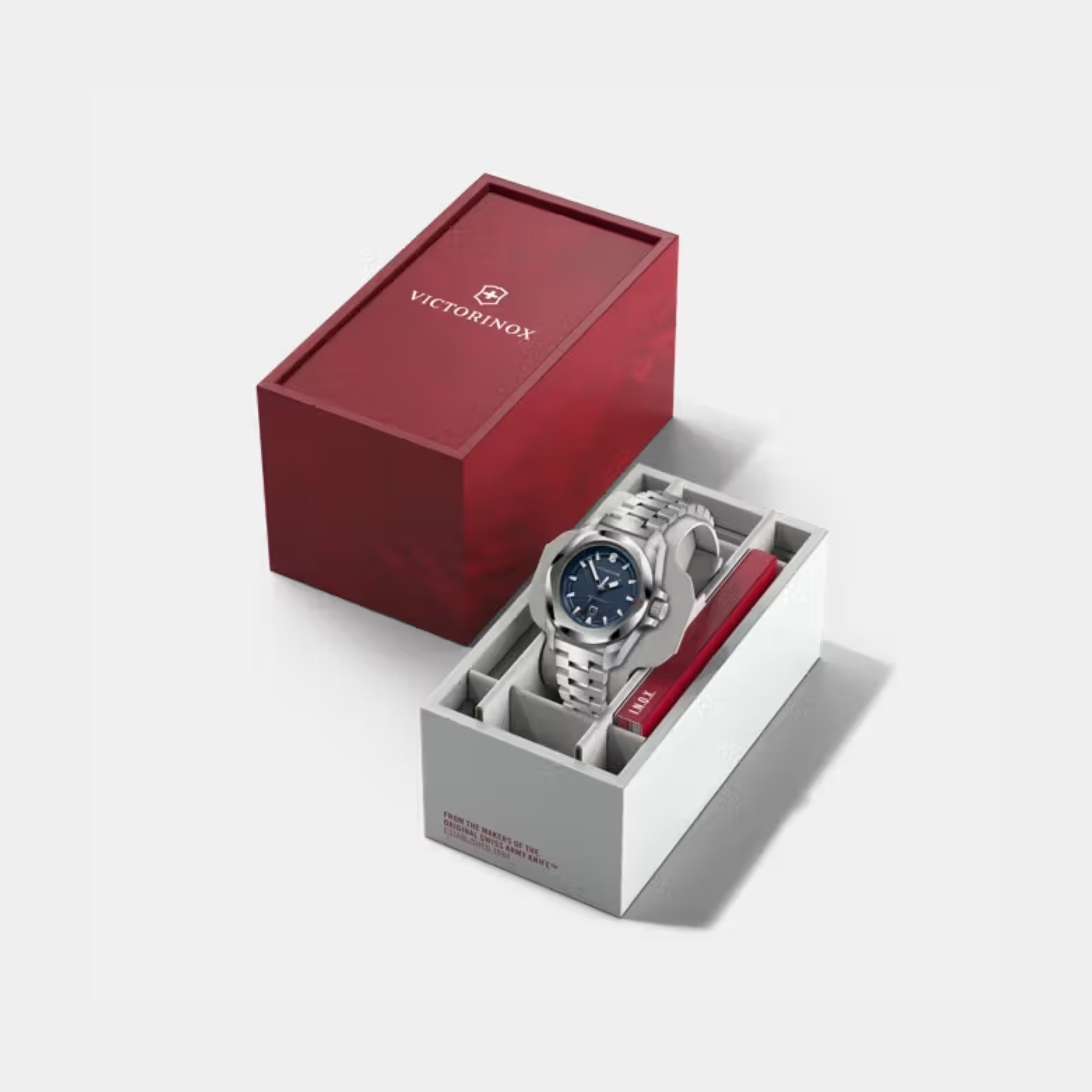 Victorinox INOX Grainy Blue Dial With Silver Bezel Quartz Women's Watch 242038