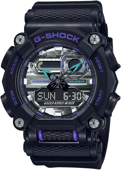 G-Shock Analog Resin Band Shock Resistant Black Watch GA900AS-1A