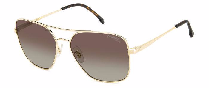 Carrera 3019/S 06JLA Gold Havana Square Double Bridge Women's Sunglasses