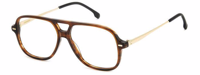 Carrera 3023 EX4 Brown Horn Square Double Bridge Women's Eyeglasses