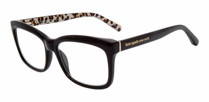 Kate Spade Dollie FP3G6 Black Leopard Rectangular Women's Reading Glasses