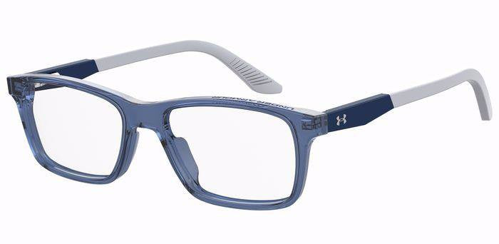 Under Armour UA 9003 XW0 Blue Grey Rectangular Boy Teen Eyeglasses