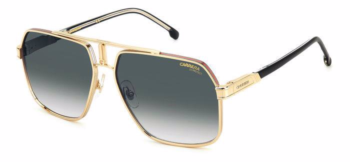 Carrera Carrera 1055/S W3J9K Gold Striped Square Double Bridge Men's Sunglasses