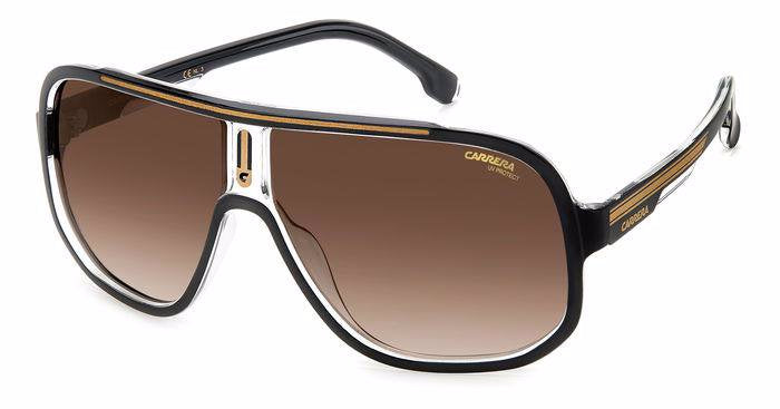 Carrera Carrera 1058/S 2M2HA Black Gold Brown Shaded Square Men's Sunglasses