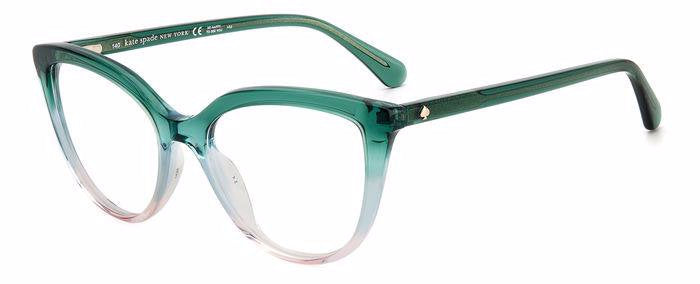 Kate Spade Hana 3UK Green Blue Rectangular Women's Eyeglasses