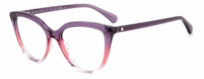Kate Spade Hana S1V Pink Violet Rectangular Women's Eyeglasses