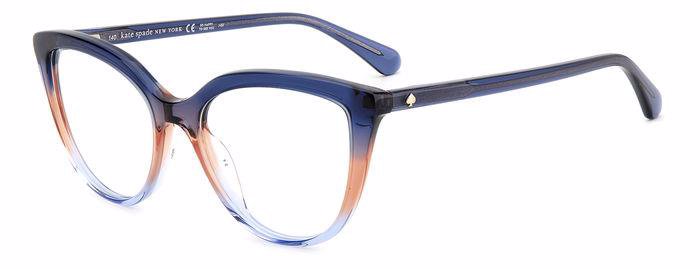 Kate Spade Hana YRQ Blue Beige Rectangular Women's Eyeglasses