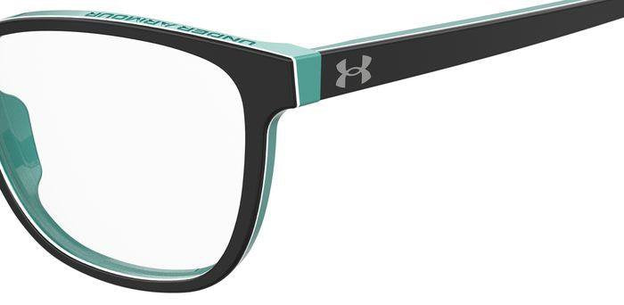 Under Armour UA 5036 Women’s Rectangular Full Rim Eyeglasses Frames – EL9 Black/Turquoise
