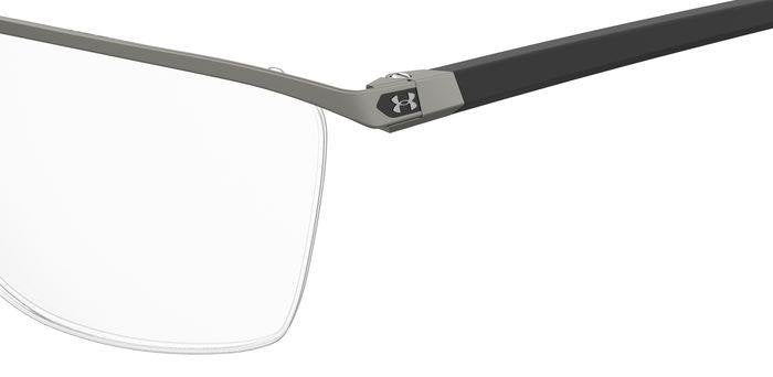 Under Armour UA 5003/G Men’s Rectangular Half Rim Eyeglasses Frames – R80 Matte Dark Ruthenium