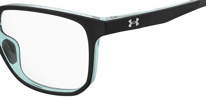 Under Armour UA 5044 Unisex Rectangular Full Rim Eyeglasses Frames – 7ZJ Black Green