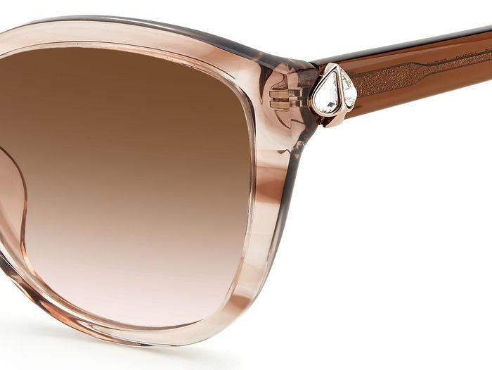 Kate Spade Hensley/G/S HR3M2 BGE HRN Brown Shaded Pink Cat Eye Women's Sunglasses