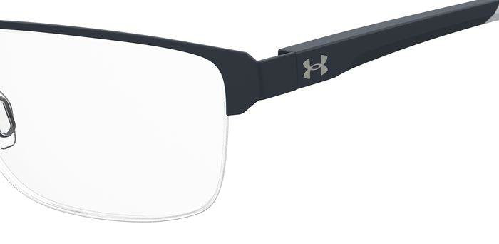 Under Armour UA 5037/G Men’s Rectangular Half Rim Eyeglasses Frames – 003 Matte Black