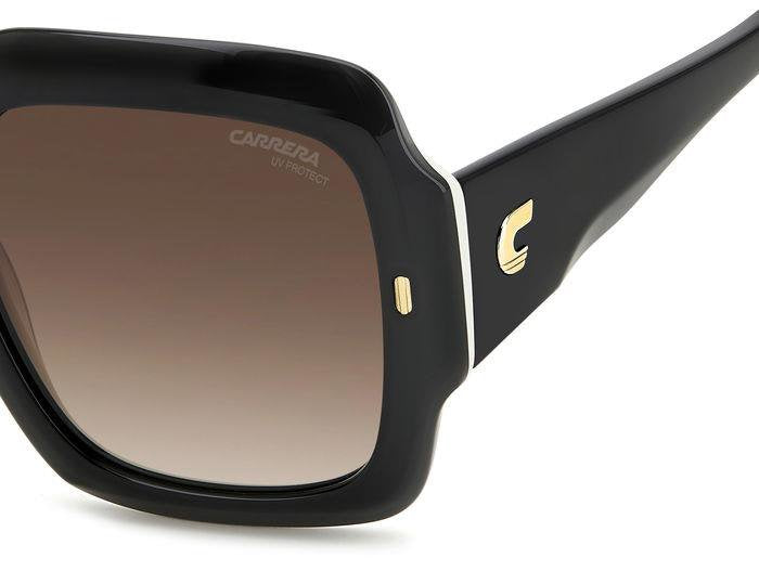 Carrera 3004/S 80SHA BLACK WHTE Square Women's Sunglasses