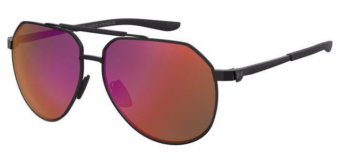 Under Armour UA Honcho/G 807UZ Black Full Rim Pilot Sunglasses