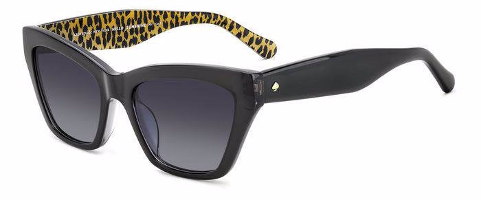 Kate Spade Fay/G/S UIH9O DKGRY BLK Rectangular Women's Sunglasses