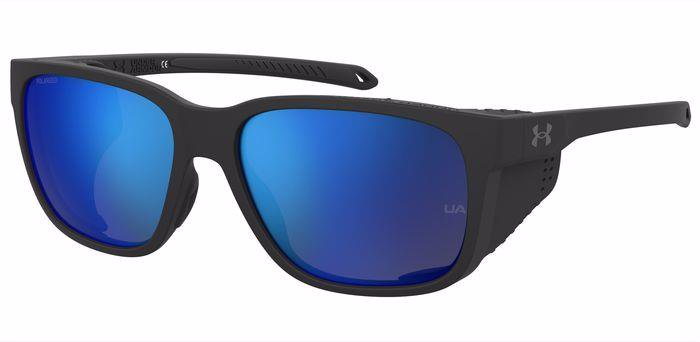 Title- Under Armour UA Glacial 0037N Matte Black Full Rim Rectangular Sunglasses