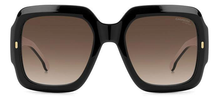 Carrera 3004/S 80SHA BLACK WHTE Square Women's Sunglasses