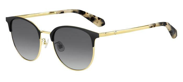 Kate Spade Delacey/F/S 2M29O Black Gold Rectangular Women's Sunglasses