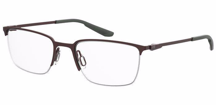 Under Armour UA 5005/G 09Q Brown Half Rim Rectangular Eyeglasses
