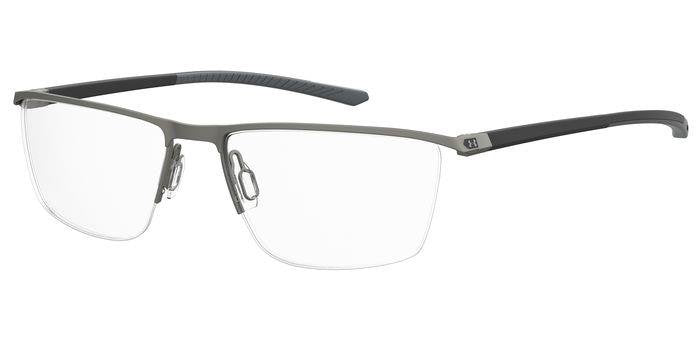 Under Armour UA 5003/G Men’s Rectangular Half Rim Eyeglasses Frames – R80 Matte Dark Ruthenium