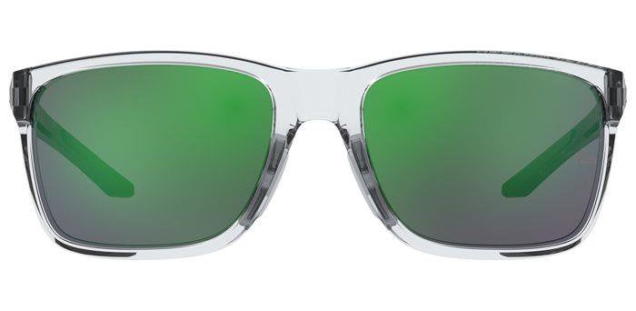 Under Armour UA 0005/S MNGZ9 Crystal Black Full Rim Rectangular Sunglasses